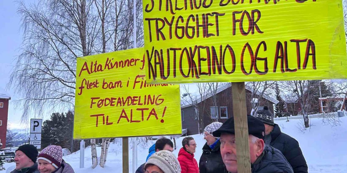 Protest for sykehus i Alta