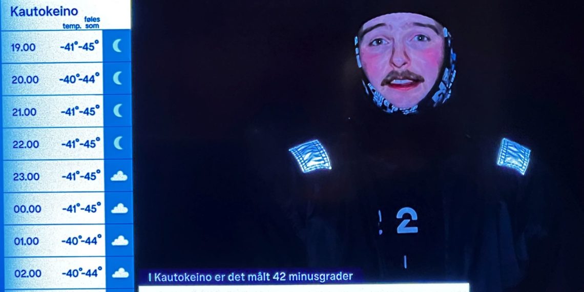 TV2-reporteren fryser på fingrene i Kautokeino