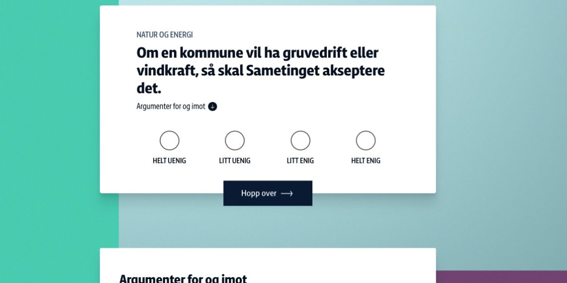 Valgomat for sametingsvalget