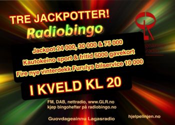 10 lykketall på radiobingoen i kveld!
