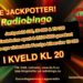 10 lykketall på radiobingoen i kveld!